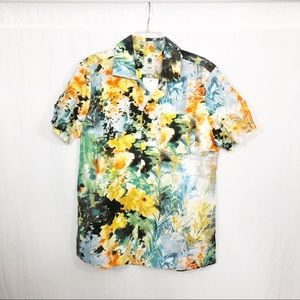 NEW Element Mens Destination Floral Hawaiian Button Front Top, Size Medium